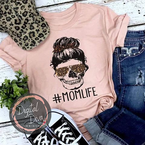 #MomLife Skull - Animal Print